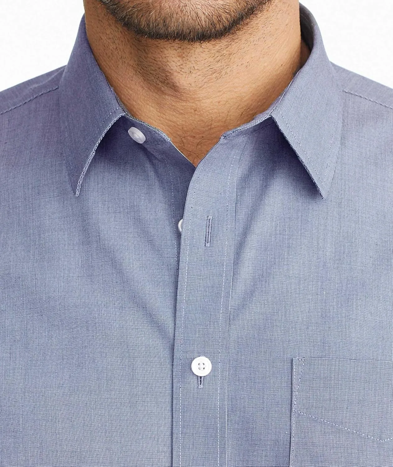 UNTUCKit Pio Cesare - Untucked Shirt for Men, Long Sleeve, Wrinkle-Free, Navy, Regular Fit