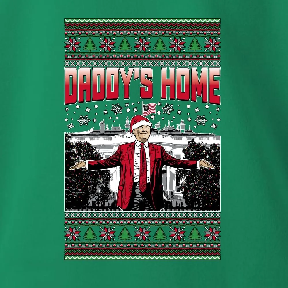 Wild Bobby Daddy's Home Donald Trump Ugly Christmas Sweater Crewneck Sweatshirt