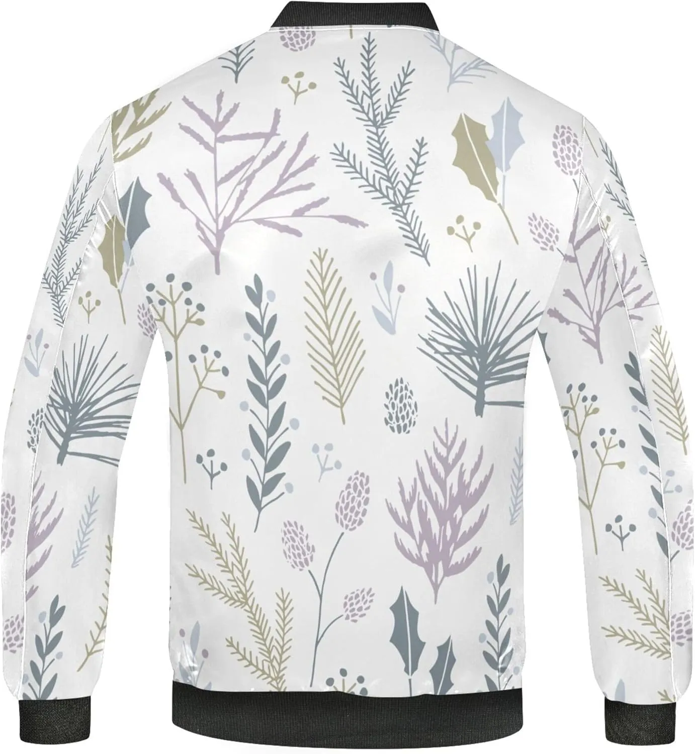 Wild Floral Neutral Lightweight Jackets For Men Mens Big And Tall Windbreaker Jacket Full Zip Rain Jacket Pockets