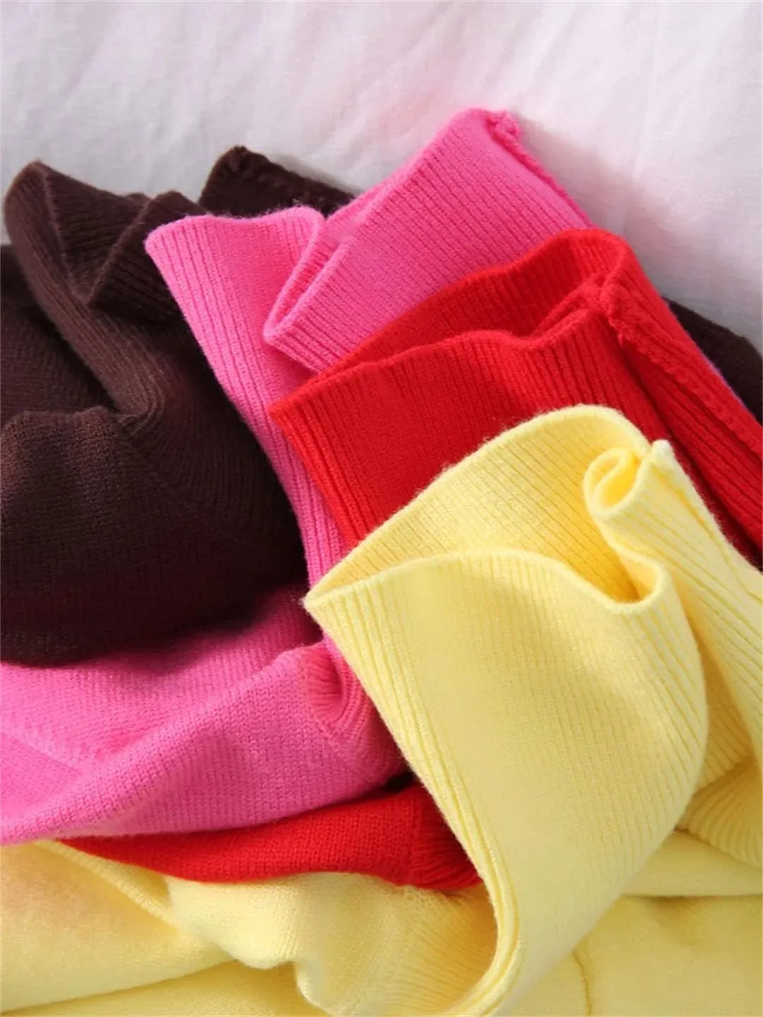 Women Basic Turtleneck Knit Sweater Fall Oversized Knit Pullovers Solid Long Sleeve Warm Sweaters