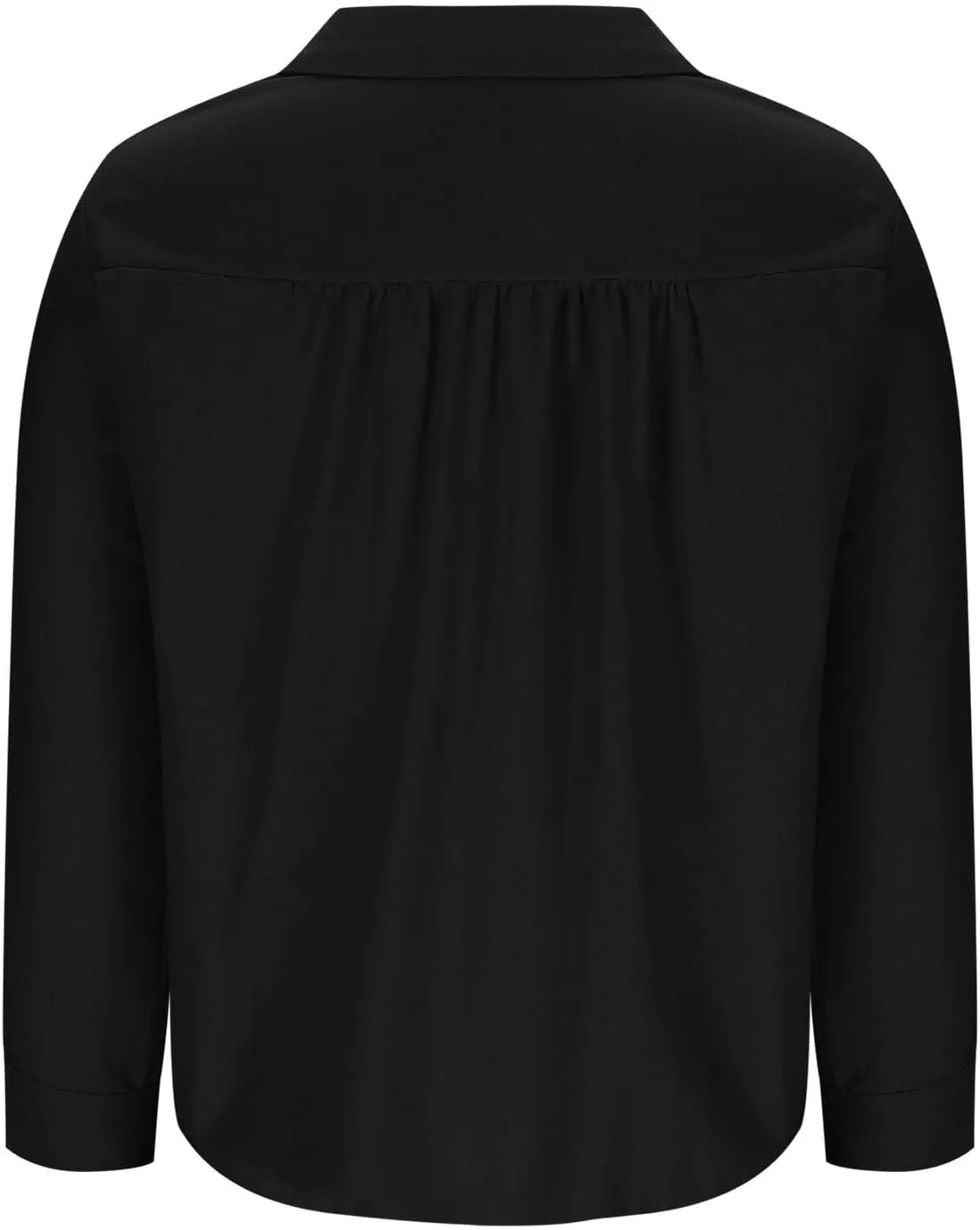 Women's Casual Collared Button-Down Shirt Summer Cotton Linen Tops Loose-Fit Home Long Sleeve Blouses with Pocket