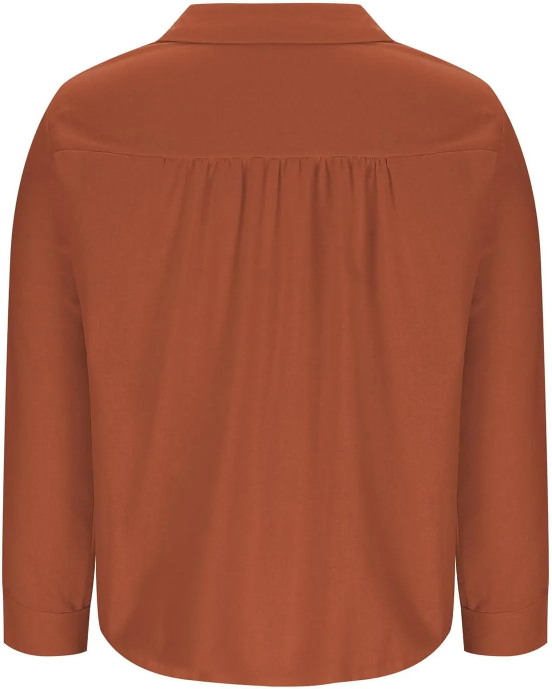 Women's Casual Collared Button-Down Shirt Summer Cotton Linen Tops Loose-Fit Home Long Sleeve Blouses with Pocket