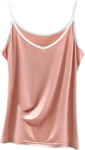 Womens Casual Tank Tops Summer Comfy Home Plus Size Camisoles Sleeveless V-Neck Solid Color Fashion Vests T-Shirts