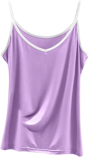 Womens Casual Tank Tops Summer Comfy Home Plus Size Camisoles Sleeveless V-Neck Solid Color Fashion Vests T-Shirts