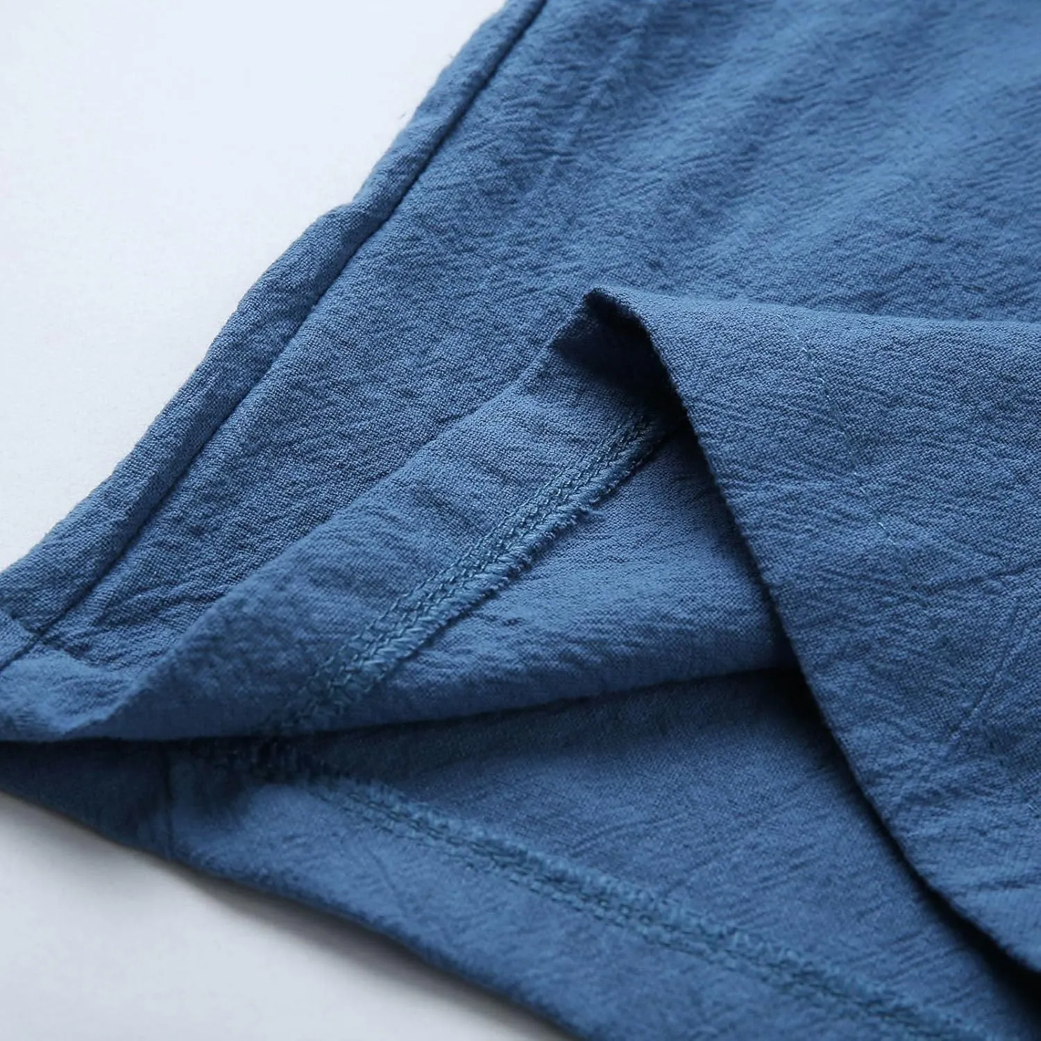 Womens Cotton Linen Palazzo Pants Drawstring Elastic Waist Casual Summer Wide Leg Relax Fit Trousers with Pockets