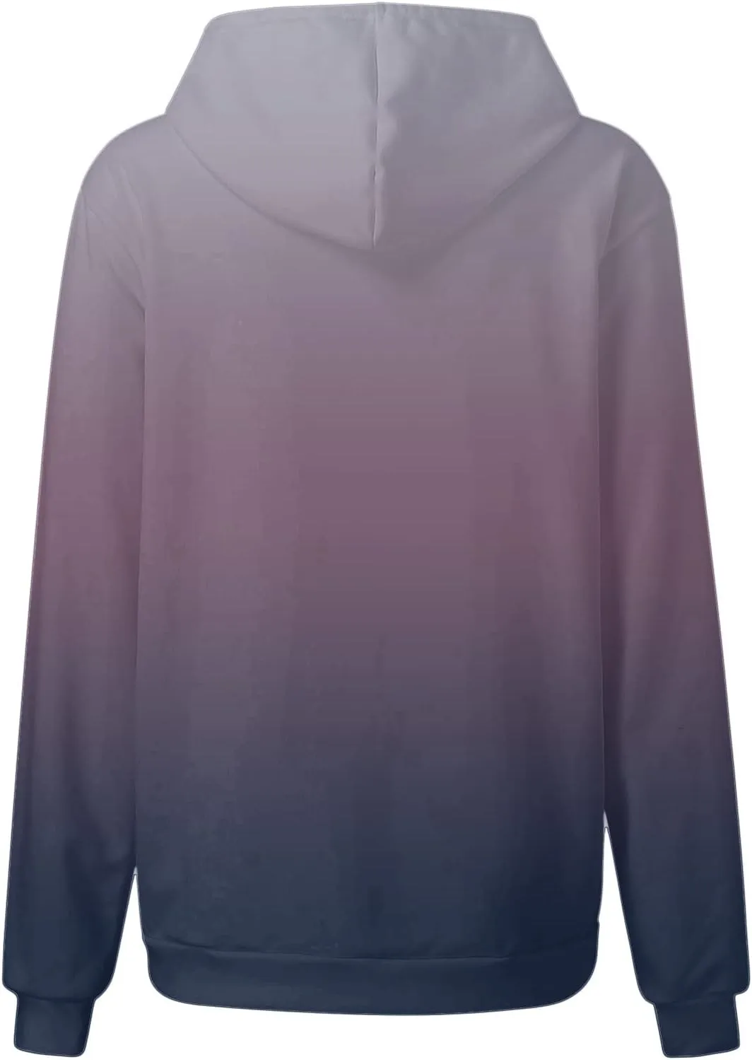 Womens Gradient Print Oversized Sweatshirt Drawstring Pullover with Pocket Trendy Sweater Tops Fashion Clothes 1