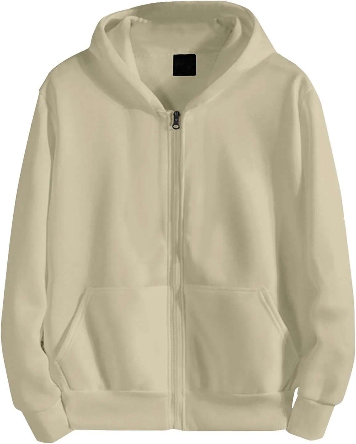XIAXOGOOL Mens Plain Basic Hoodie Full Zip Fleece Sweatshirt Casual Hooded Outerwear Jacket With Pocket Hoodies For Men