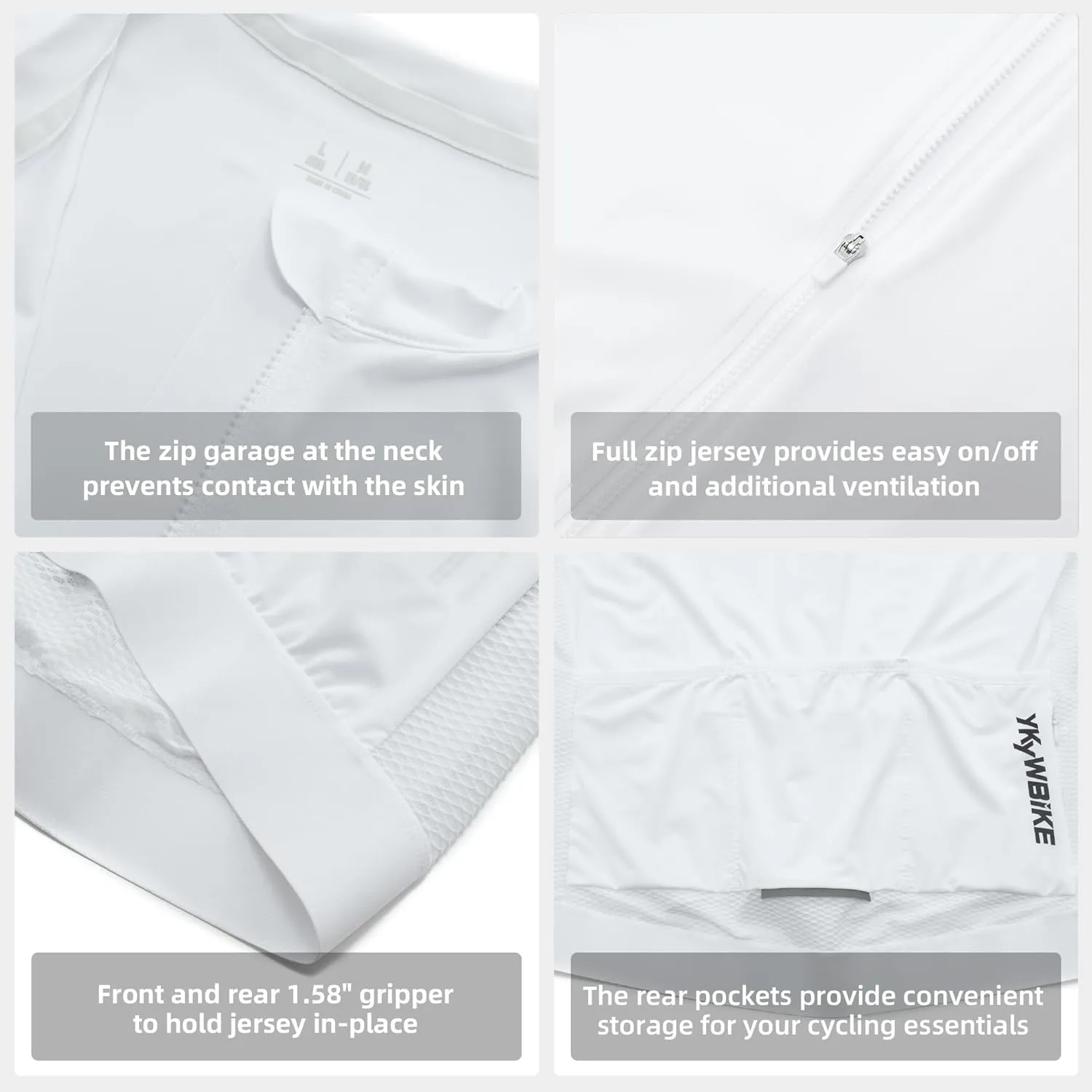 YKYWBIKE Cycling Jersey Men Short Sleeve Bike Jersey with Pockets Biking Shirts for Men Cycling Breathable MTB Biker Shirts