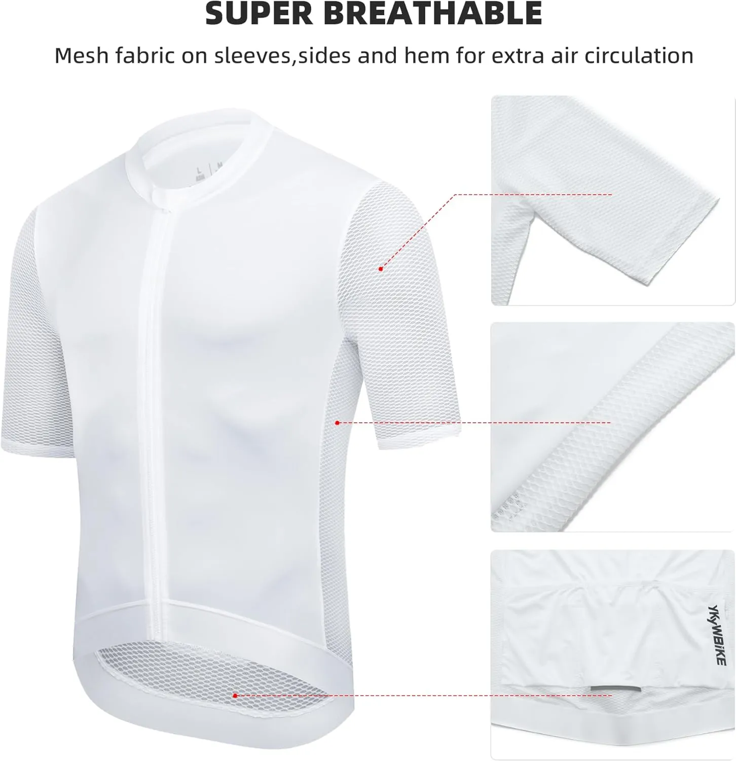 YKYWBIKE Cycling Jersey Men Short Sleeve Bike Jersey with Pockets Biking Shirts for Men Cycling Breathable MTB Biker Shirts