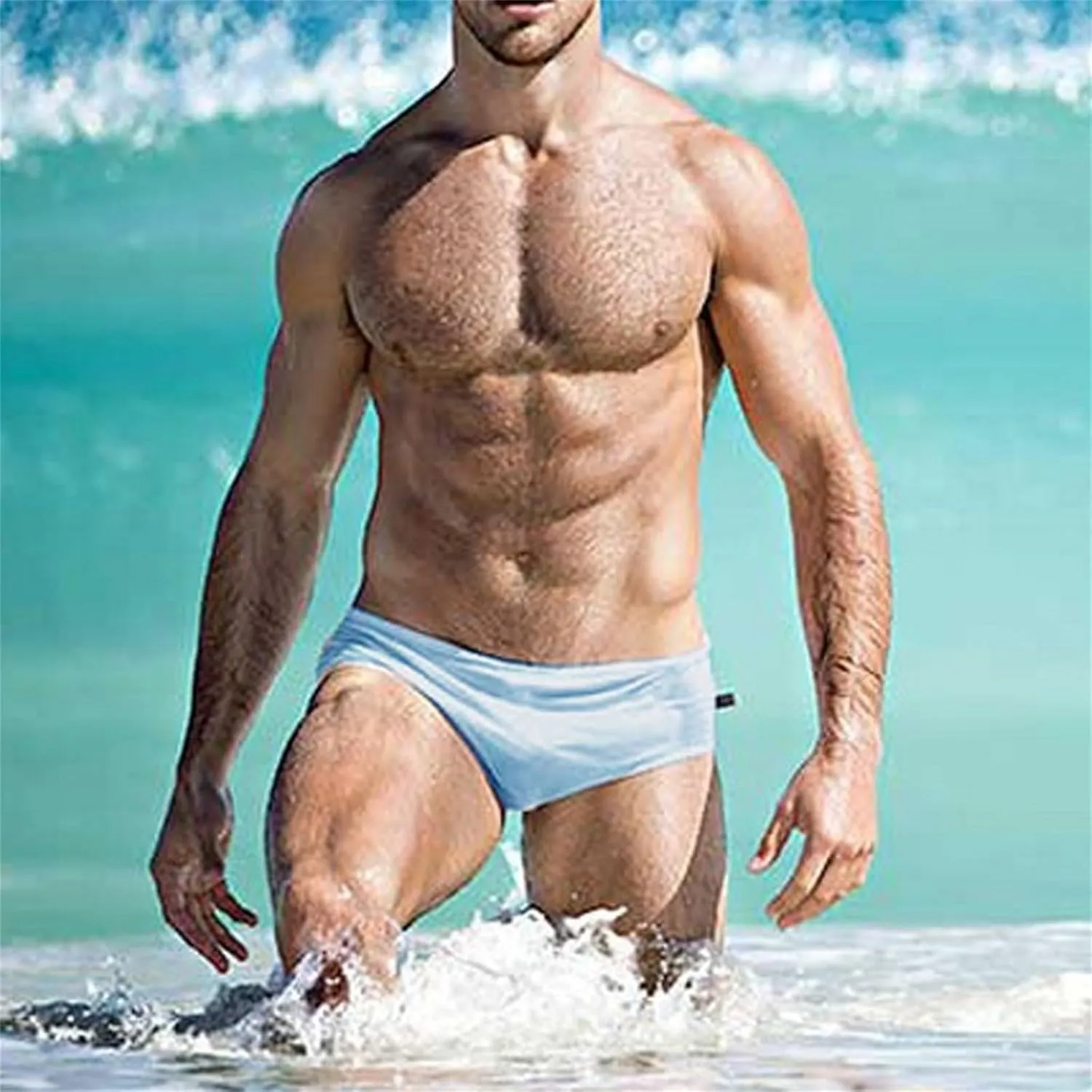 ZEFOTIM Men's Swim Briefs Funny Solid Color Bikini Board Surf Swim Suit